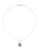 Fine Jewellery Sterling Silver Green Onyx and White Topaz Pendant Necklace - GREEN ONYX