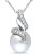 Concerto .1 CT Diamond TW and 9.5 - 10 MM White South Sea Pearl Fashion Pendant With 14k White Gold Chain - PEARL