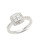 Jewellery Bay Value 14K White Gold and Diamond Mini Cushion Cut Ring - DIAMOND - 5