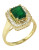 Effy 14K Yellow Gold Diamond And Emerald Ring - EMERALD - 7