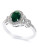 Effy 14K White Gold 0.24ct Diamond And 0.76ct Emerald Ring - EMERALD - 7