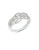 Fine Jewellery 14k White Gold Pave Diamond Lattice Ring - DIAMOND - 7