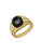 Fine Jewellery 14k Yellow Gold Diamond and Black Onyx Ring - ONYX - 10