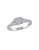 Concerto .5 CT Round and Princess Diamonds TW 14k White Gold Fashion Ring - DIAMOND - 7