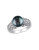 Concerto 1.1 CT Diamond TW 9 - 9.5 MM Black Tahitian Pearl 14k White Gold Fashion Ring - BLACK - 6