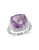 Concerto .125 CT Diamond TW And 7 CT TGW Amethyst 14k White Gold Fashion Ring - PURPLE - 9