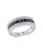 Concerto .75 CT Black and White Diamond TW 14k White Gold Fashion Ring - BLACK - 6