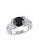 Concerto 2.625 CT Black and White Diamond TW 14k White Gold Fashion Ring - BLACK - 8