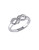 Concerto Diamond and Sterling Silver Infinity Knot Ring - DIAMOND - 5