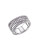 Concerto Diamond Multi-Band Crossover Sterling Silver Ring - DIAMOND - 6