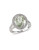 Concerto 4TCW Green Amethyst and Diamond Sterling Silver Halo Ring - AMETHYST - 9