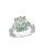 Concerto 4.33TCW Green Amethyst and Diamond Sterling Silver Cocktail Ring - AMETHYST - 8