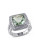 Concerto 4TCW Green Amethyst and Diamond Sterling Silver Cocktail Ring - AMETHYST - 6