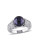 Concerto Sterling Silver Black Freshwater Pearl and 0.10 TCW Diamond Ring - BLACK - 7