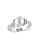 Concerto Sterling Silver Freshwater Pearl and 0.06 TCW Diamond Ring - WHITE - 5