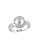 Concerto White Pearl 0.06 tcw Diamond and Sterling Silver Ring - WHITE - 6