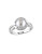 Concerto White Pearl 0.06 tcw Diamond and Sterling Silver Ring - WHITE - 9