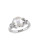 Concerto White Pearl 0.1 tcw Diamond and Sterling Silver Leaf Ring - WHITE - 6