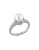 Concerto White Pearl 0.05 tcw Diamond and Sterling Silver Ring - WHITE - 5
