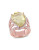 Concerto 12.8 TCW Lemon Quartz and White Topaz Ring in Rose-Goldtone Silver - TOPAZ - 8