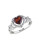 Concerto Garnet Diamond and Sterling Silver Heart Ring - GARNET - 5