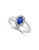 Effy 0.13 TCW Diamond and Sapphire 14K White Gold Ring - SAPPHIRE - 7