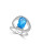 Effy 14K White Gold and Blue Topaz 0.14 TCW Diamond Ring - BLUE TOPAZ - 7