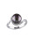 Concerto 9-9.5mm Black Tahitian Pearl with 0.09 TCW Diamond Accent Sterling Silver Ring - PEARL - 9