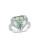 Concerto 4.8TCW Green Amethyst Heart and White Topaz Sterling Silver Ring - AMETHYST - 9