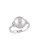 Concerto White Pearl and Sterling Silver Rope Ring - WHITE - 5