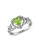 Concerto 0.1TCW Diamond and Peridot Heart Ring - PERIDOT - 8