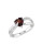 Concerto Garnet Diamond and Sterling Silver Twist Heart Ring - GARNET - 5