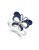 Effy 14 Karat White Gold Diamond and Sapphire Butterfly Ring - SAPPHIRE - 7