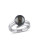 Concerto Black Tahitian Pearl Sterling Silver Ring - PEARL - 8