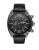 Diesel Overflow Stainless Steel Leather Chronograph Watch - BLACK