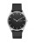 Skagen Denmark Holst Stainless Steel Leather Watch - BLACK