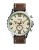 Fossil Stainless Steel Leather Chronograph Watch - BROWN