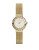 Skagen Denmark Skagen Ladies Gold Mesh With Faceted Glass Bezel And Gold Tonal Dial - SILVER