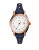 Fossil Analog Original Boyfriend Rose Goldtone Watch - BLUE