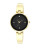 Anne Klein Ladies Gold Tone Analog Semi-Bangle Watch With Diamond AK-1724BKGB - GOLD