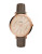 Fossil Jacqueline Rose Goldtone Stainless Steel Leather Strap Watch - BROWN