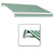 8 Feet MAUI (7 Feet Projection) - Motorized Retractable Awning (Left Side Motor) - Forest / White Stripe