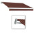 10 Feet MAUI (8 Feet Projection) - Motorized Retractable Awning (Right Side Motor) - Burgundy / Tan Stripe