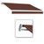 12 Feet MAUI (10 Feet Projection) - Motorized Retractable Awning (Right Side Motor) - Burgundy / Tan Stripe