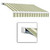 24 Feet VICTORIA  Motorozed Retractable Luxury Cassette Awning (10 Feet Projection) (Right Motor)- Sage/Linen/Cream Stripe