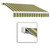 8 Feet VICTORIA  Manual Retractable Luxury Cassette Awning  (7 Feet Projection) - Olive/Tan Stripe