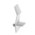 Shelf support locking plastic 5mm - white