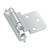 Self closing hinge 3/8 In. inset- brushed nickel