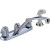 Classic Two Handle Kitchen Faucet with Spray in Chrome
