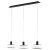 Modica Black and Chrome Hanging Light with Opal Glass